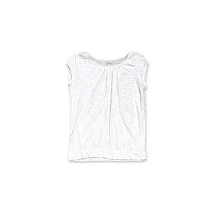 LOFT White Cap Lace Sleeve Cotton Tee Size XS